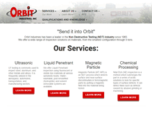 Tablet Screenshot of orbitndt.com